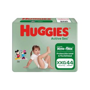 Pañales para Bebé HUGGIES Hiper Active Sec Talla XXG Paquete 44un