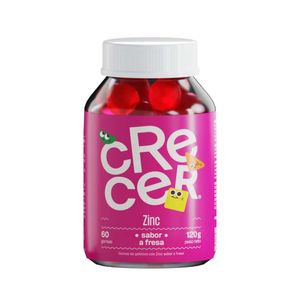 Gomitas CRECER KIDS con Zinc sabor a fresa Frasco 60un